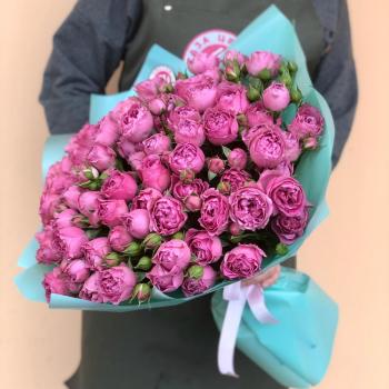 Букет из кустовых розовых роз №  183141