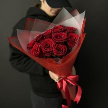 Букеты из красных роз 40 см (Эквадор) (код  196308)