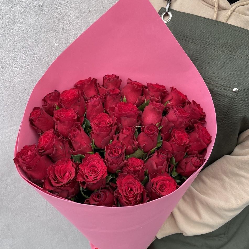Букеты из красных роз 60 см (Эквадор) (артикул букета: 204174ulud)