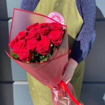 Красные розы 60 см 15 шт. (Россия) articul: 348327