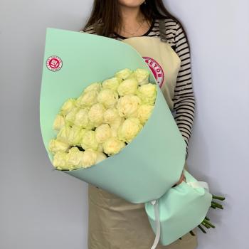 Букеты из белых роз 40 см (Эквадор) [артикул  684ul]