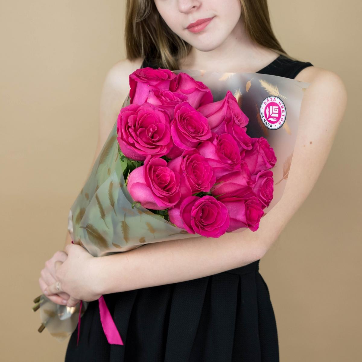 Букет из розовых роз 15 шт 40 см (Эквадор) articul - 91656ulan