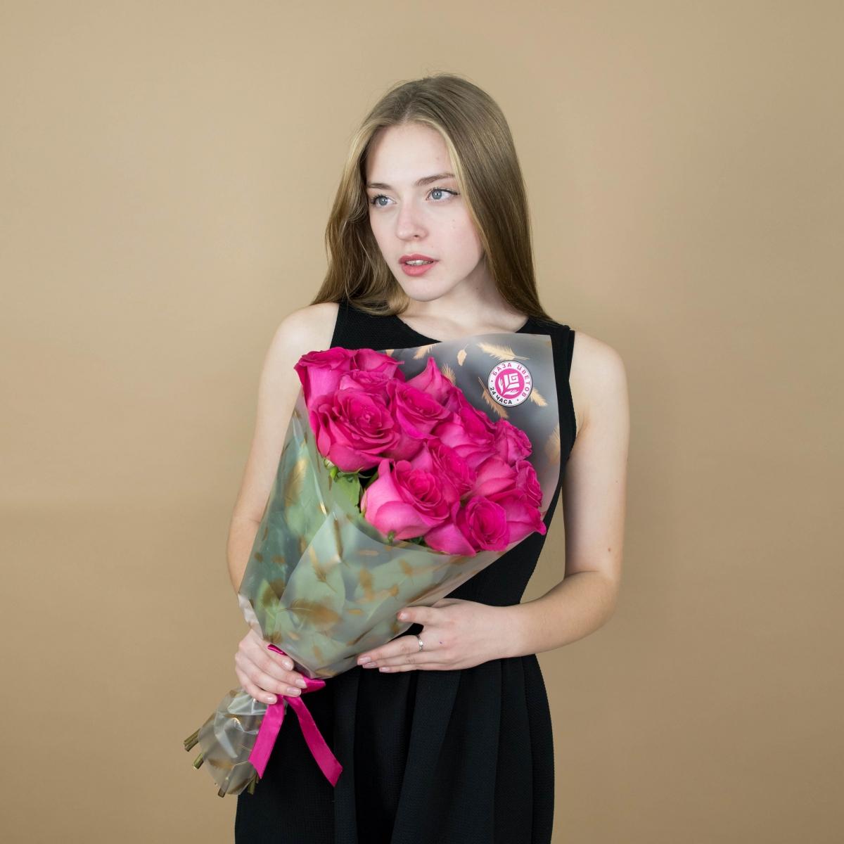 Букет из розовых роз 15 шт 40 см (Эквадор) articul - 91656ulan