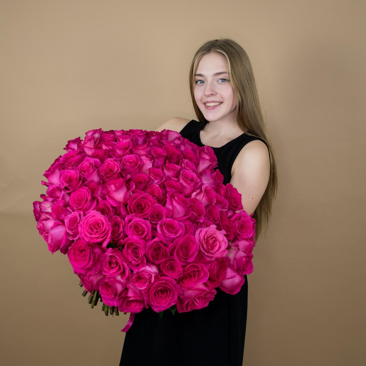 Букет из розовых роз 75 шт. (40 см) articul  92169