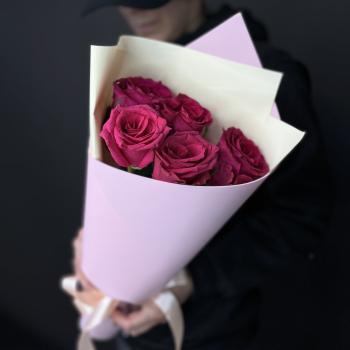 Букеты из розовых роз 40 см (Эквадор) артикул букета: 92682